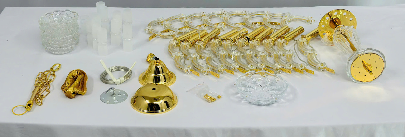 Phụ kiện Đèn chùm pha lê phòng khách 10 tay DC5285T10