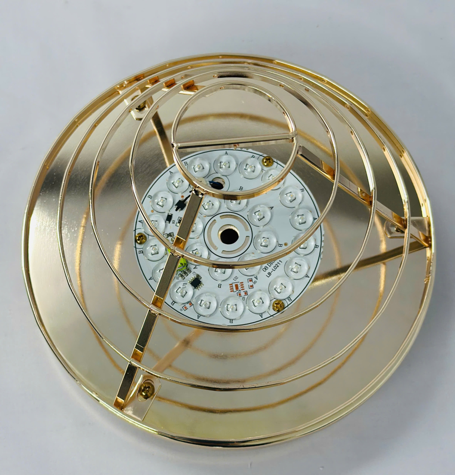 Led của Đèn chùm pha lê cao cấp khảm xà cừ 15 tay DC6018T15