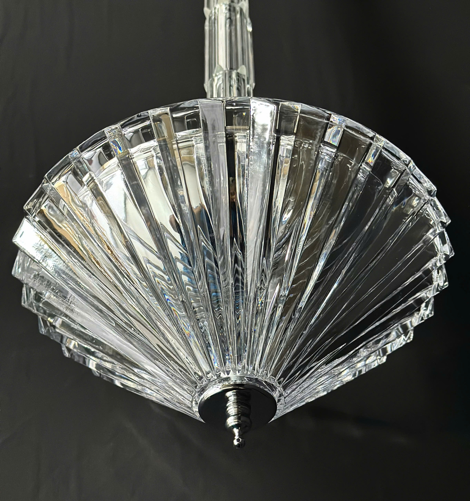 Bát đáy pha lê Đèn chùm pha lê cao cấp chóa vải 24 tay DC8805T24