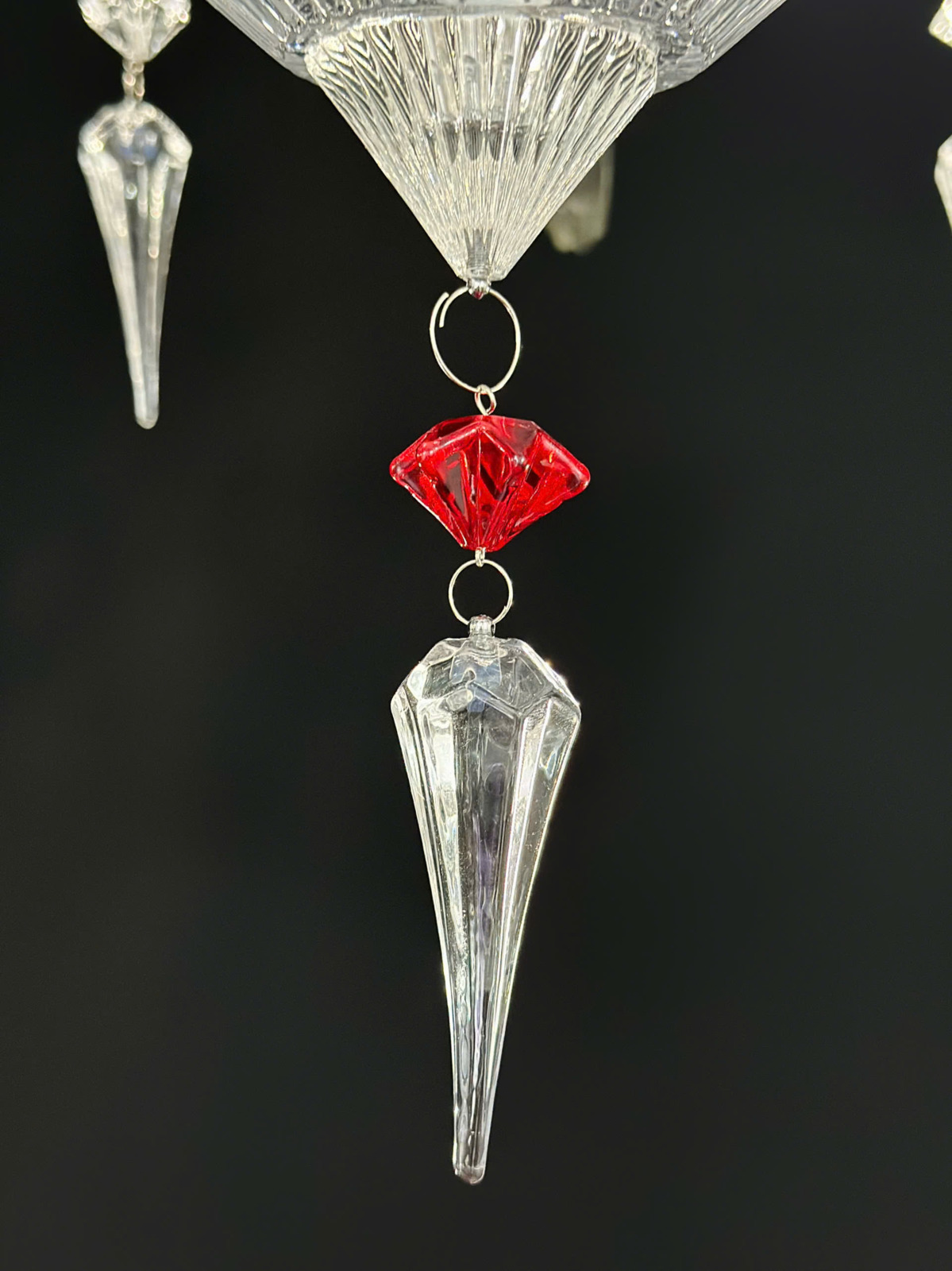 Hạt pha lê Đèn chùm pha lê hoa trắng 18 tay DC9008T18