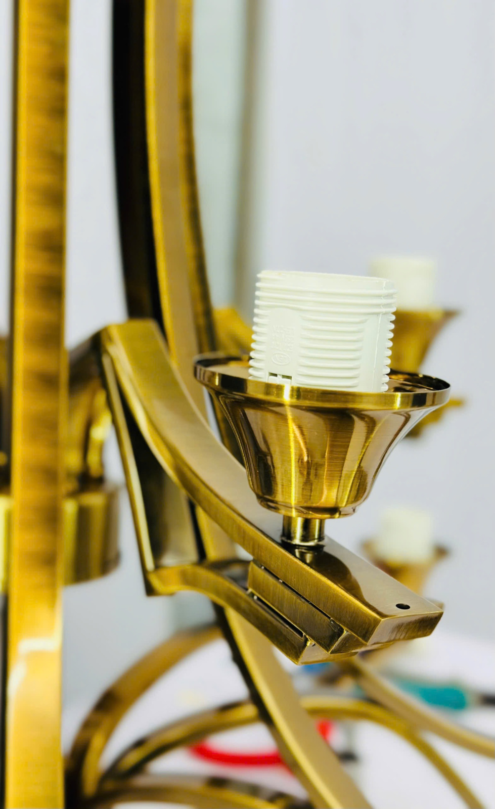 Tay Đèn chùm phòng khách tân cổ điển 12 tay DC9209T12