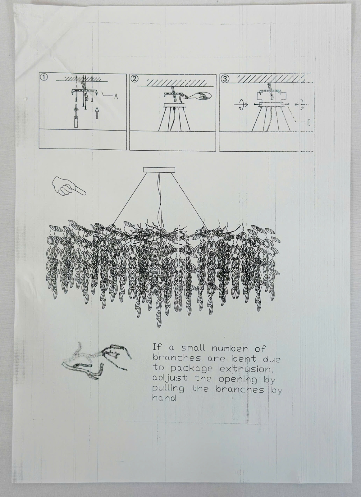 Hướng dẫn lắp đặtĐèn thả cành vàng dài 80cm TPL07T800 