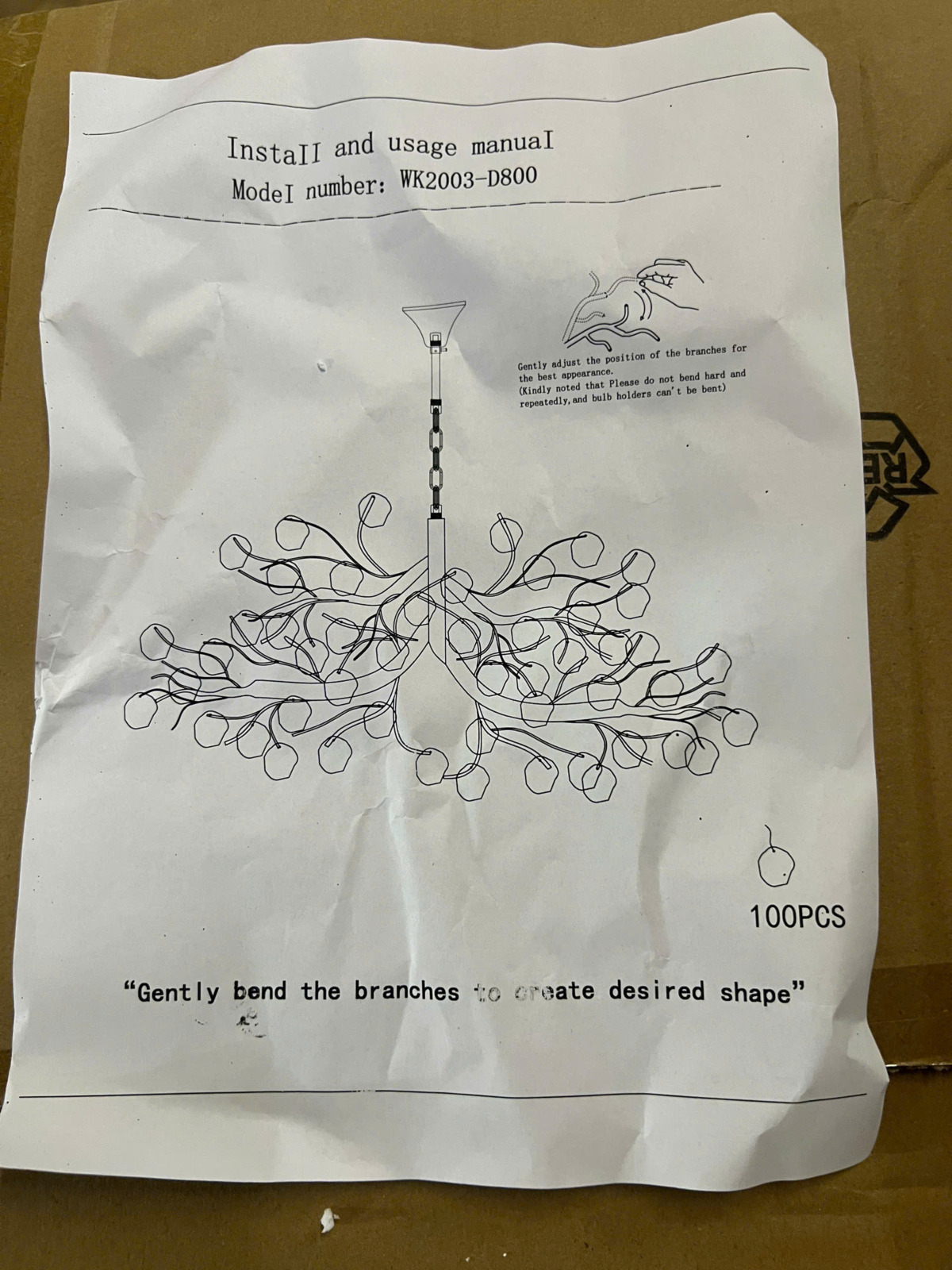 Hướng dẫn lắp đặt Đèn thả trang trí đường kính 80cm TPL2003T800