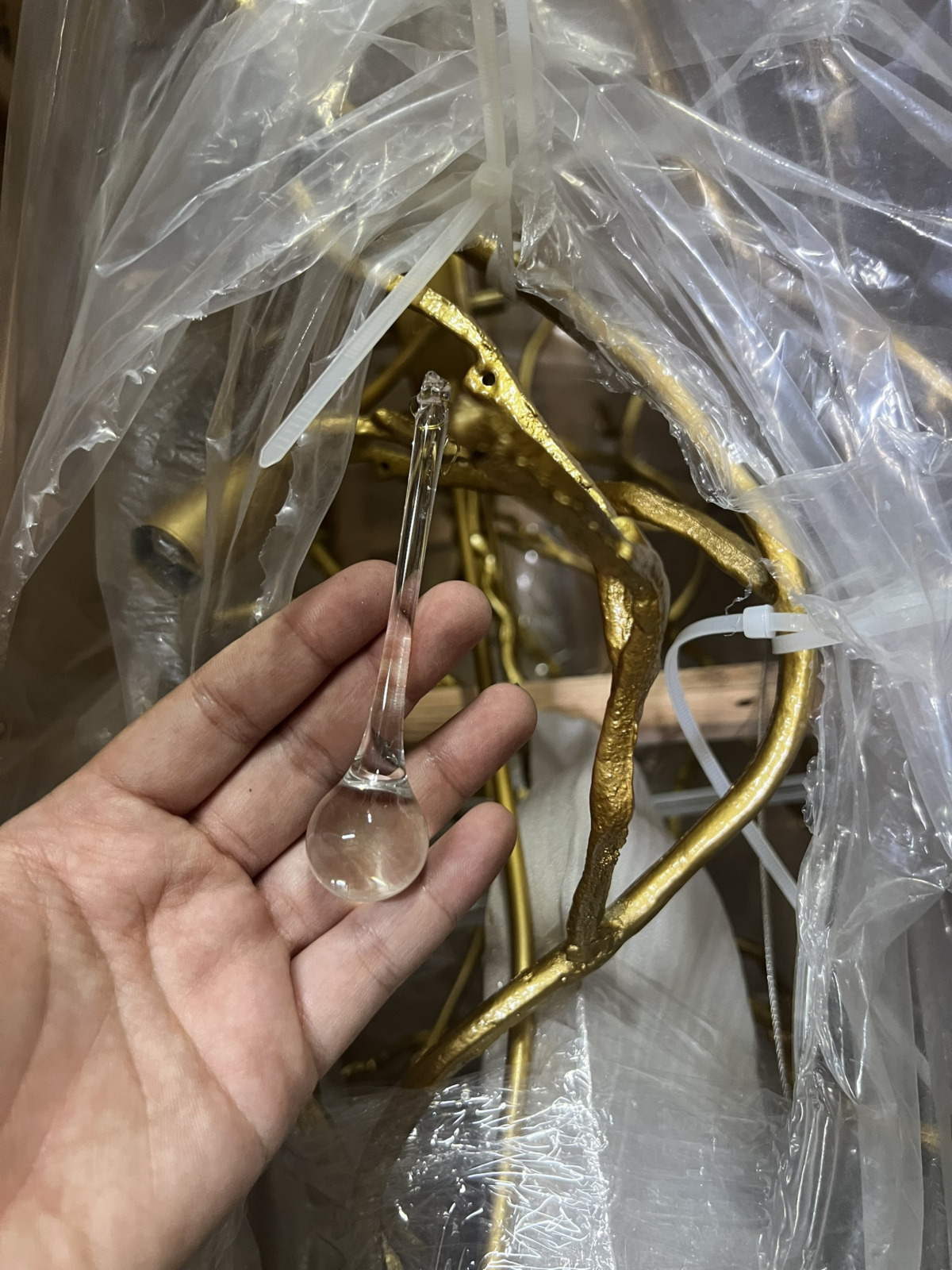 Khung Đèn thả pha lê giọt nước TPL3005