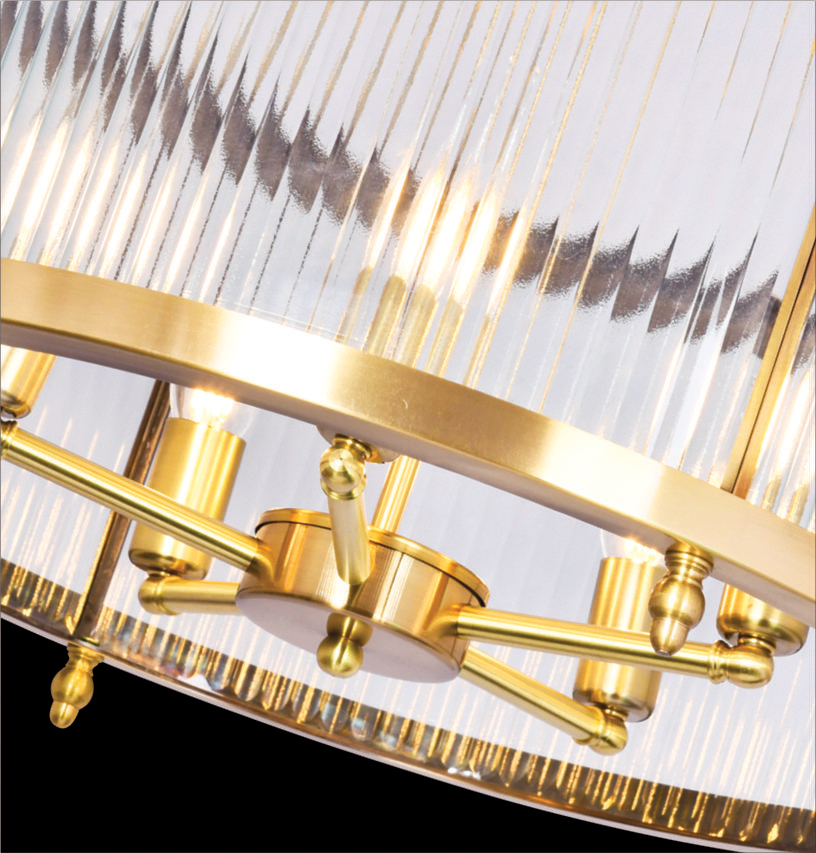 Đèn thả đồng kính bàn ăn CD-D921