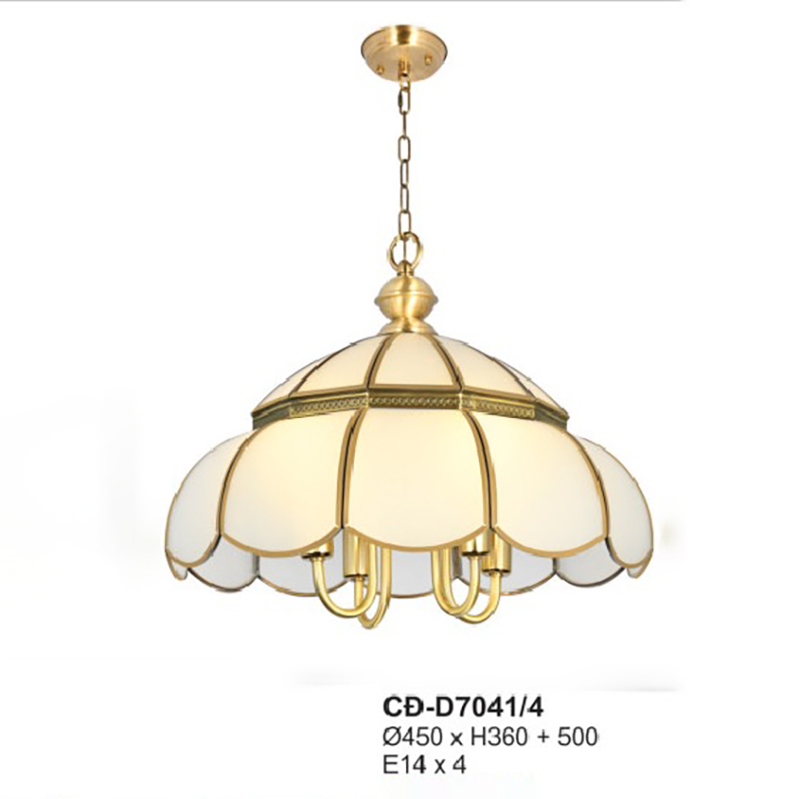 Đèn thả đồng kính ban công CD-D7041/4