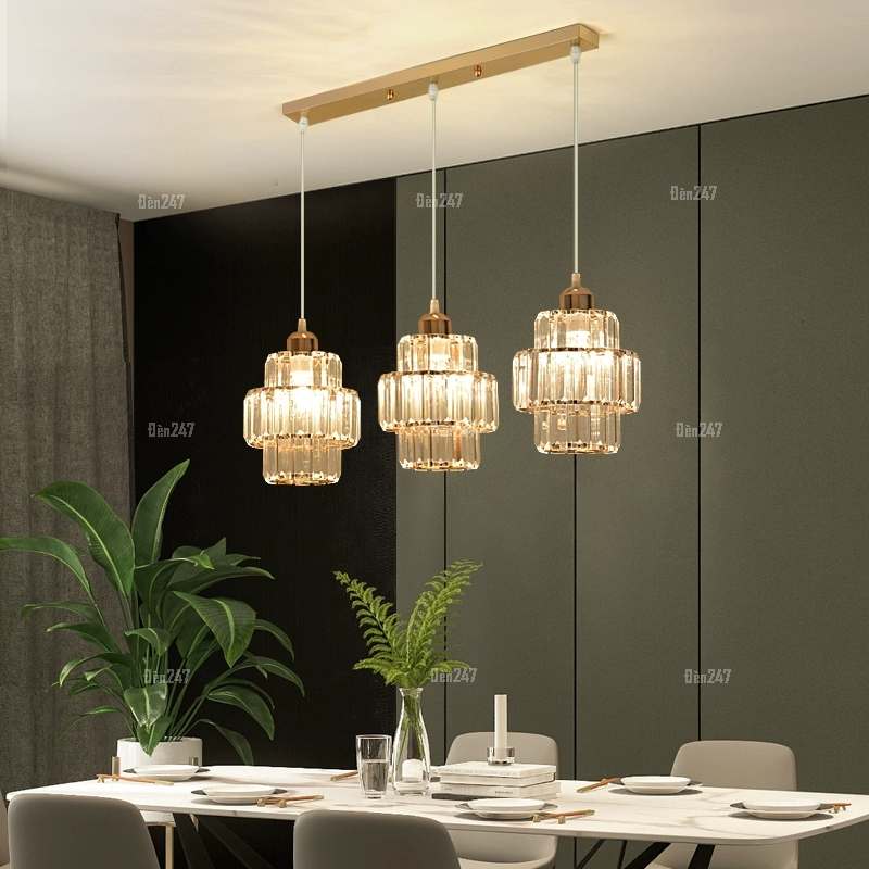Đèn bàn dài pha lê hình thoi DT-2399/3A-GD