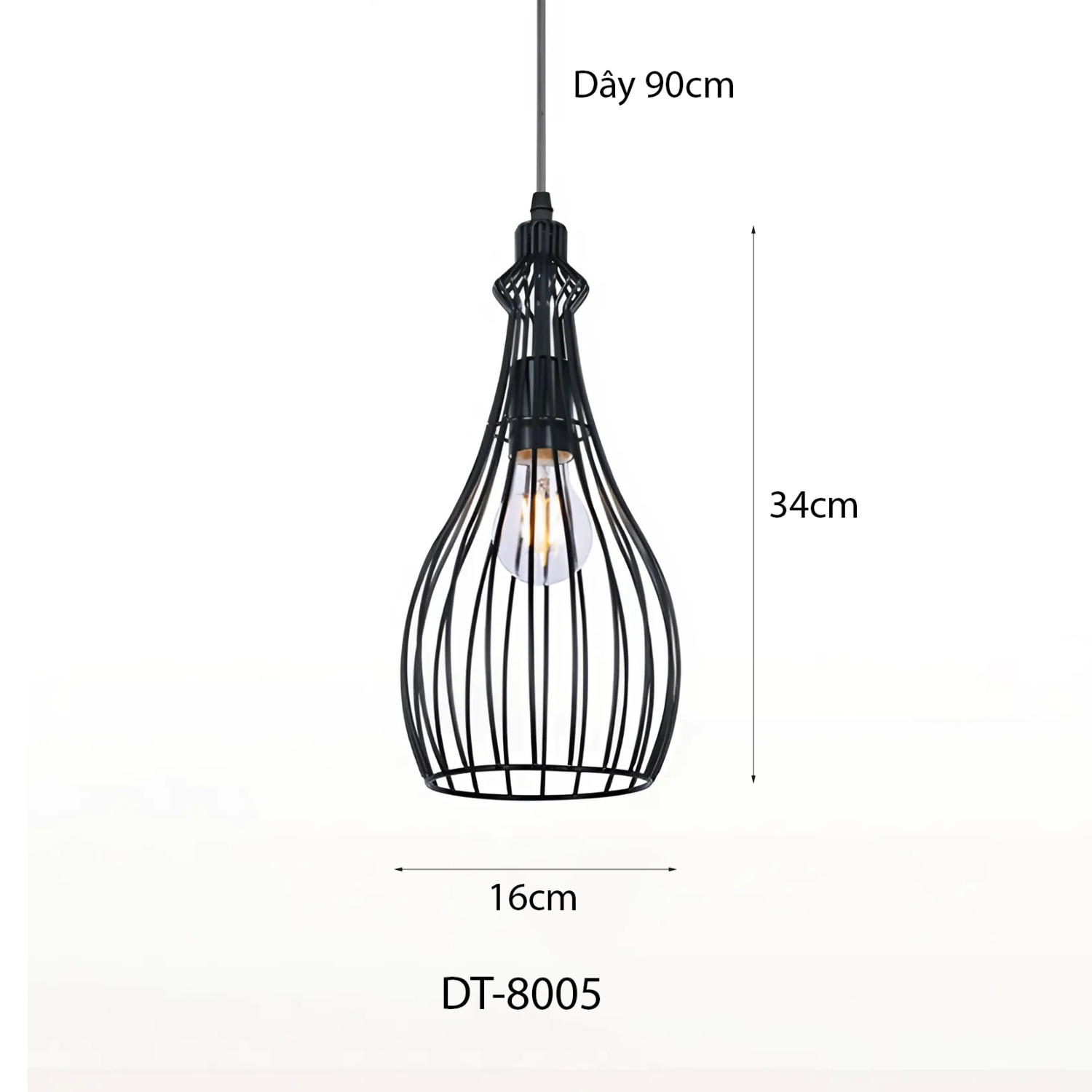 Đèn thả khung sắt Decor DT-8005