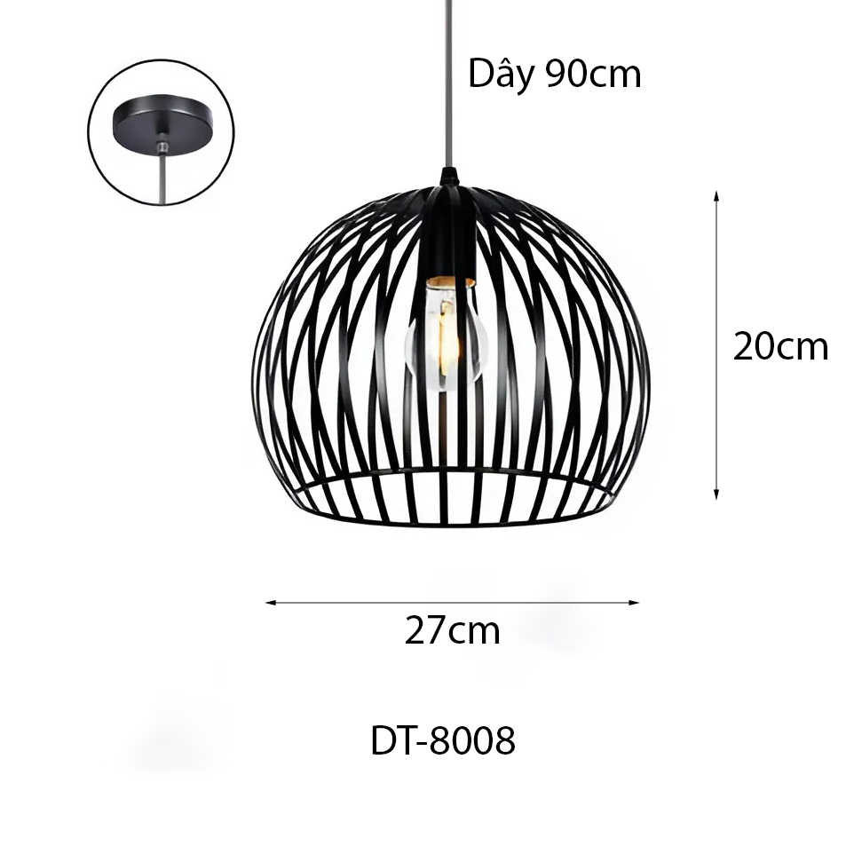 Đèn thả khung sắt Decor DT-8008