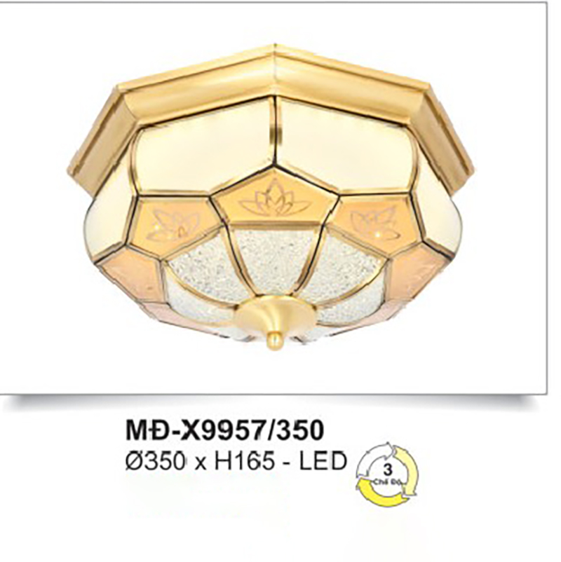 Đèn mâm ốp trần đồng phòng ngủ MD-X9957/350