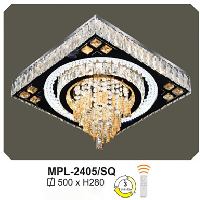 Đèn mâm pha lê hiên đại phòng ngủ MPL-2405/SQ