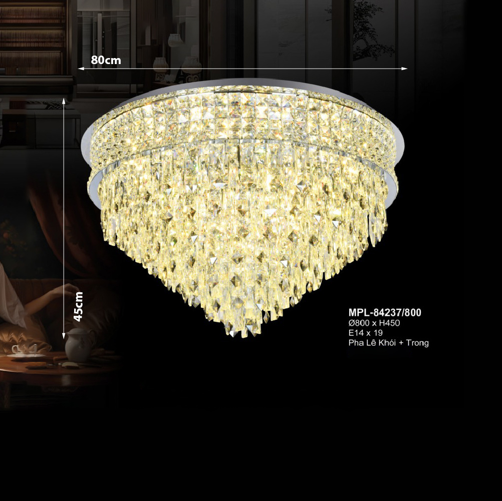 Đèn ốp trần tròn pha lê hình MPL-84237/800