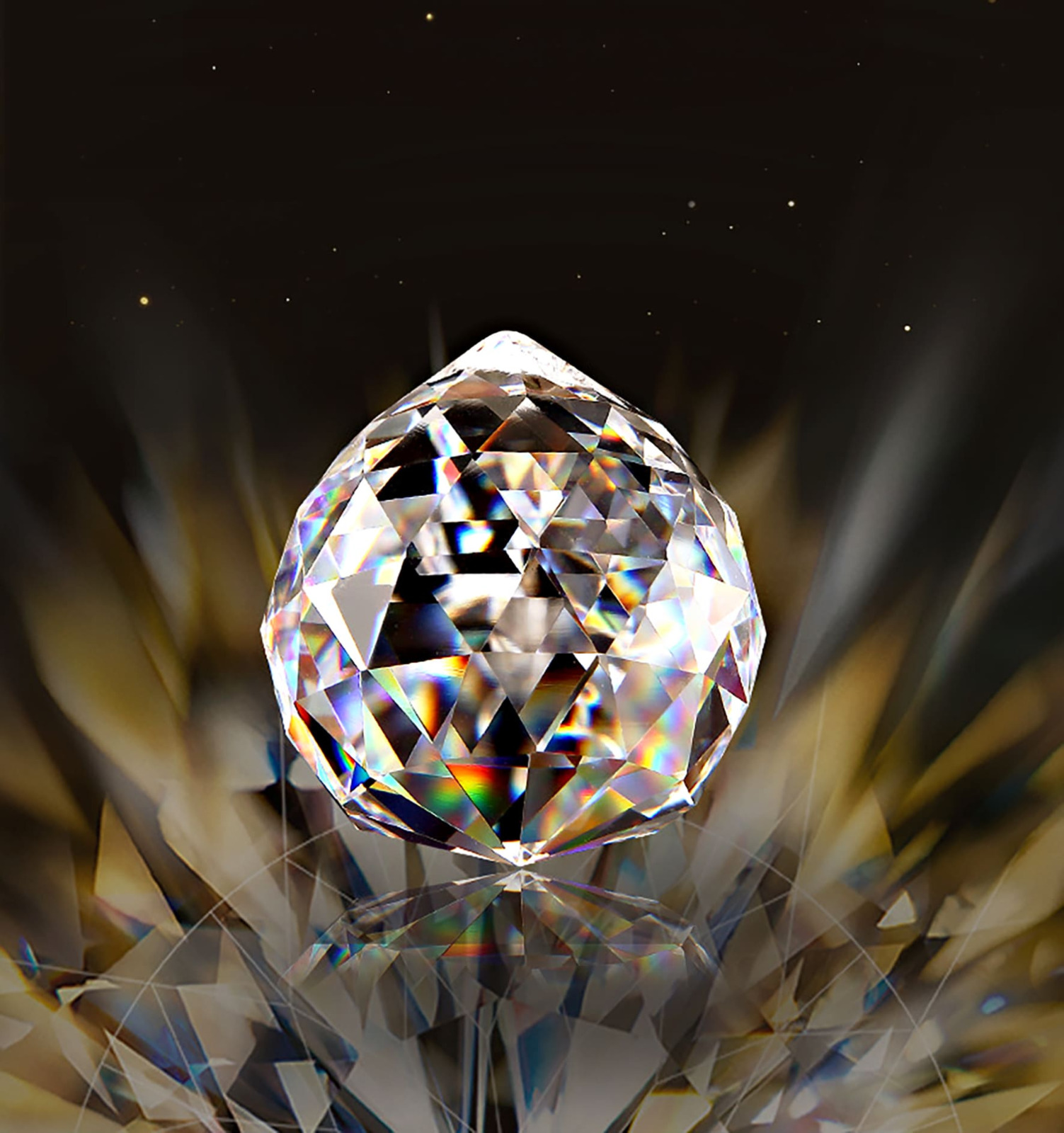 Đèn ốp trần pha lê hình tròn MPL-9897/800