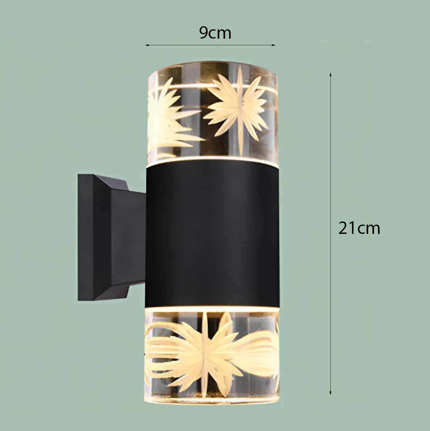 Đèn ốp tường ngoài trời pha lê 2 đầu sáng NT-1776CR