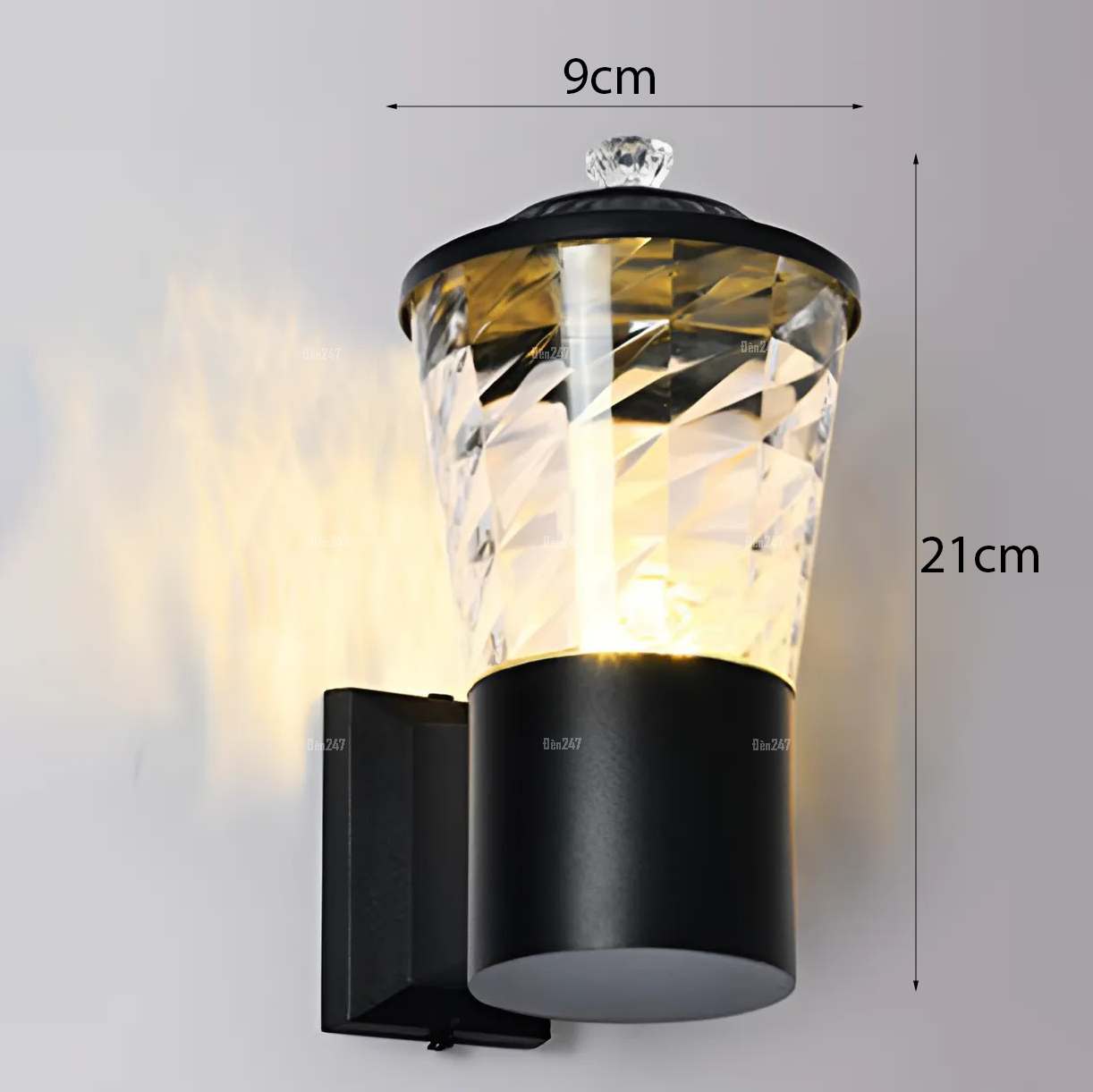 Đèn tường 1 đầu màu đen NT-8014/1