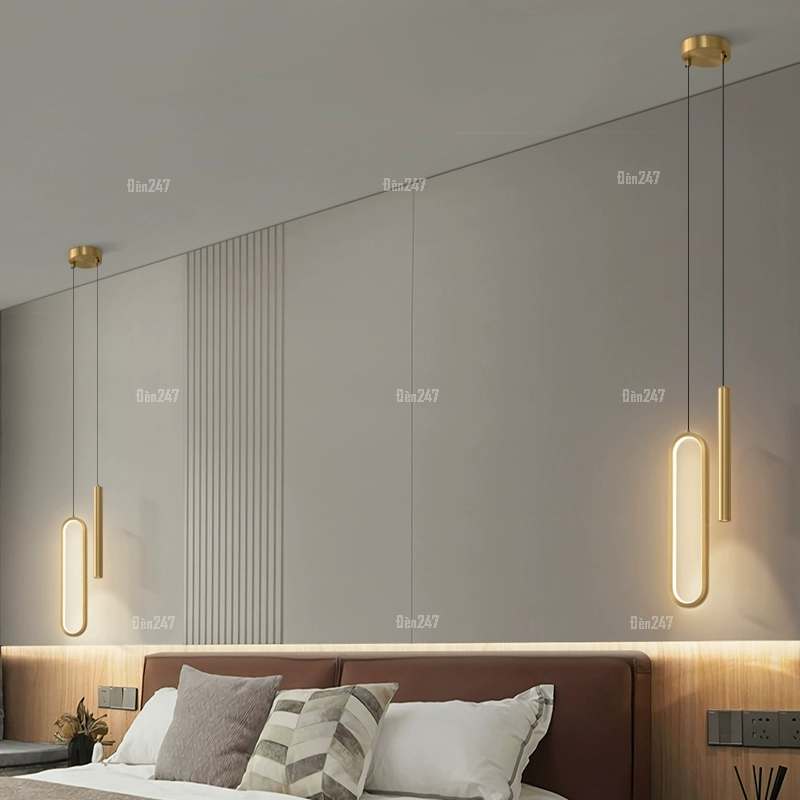 Đèn thả decor đầu giường màu vàng TL-6267/2GD