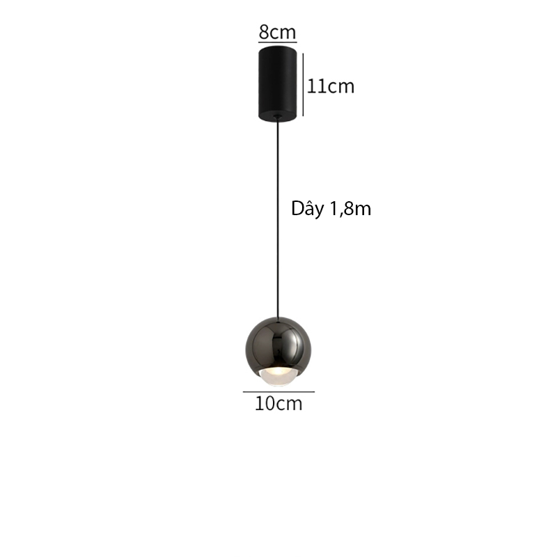 Đèn thả cầu đọc sách TL-6276/BK