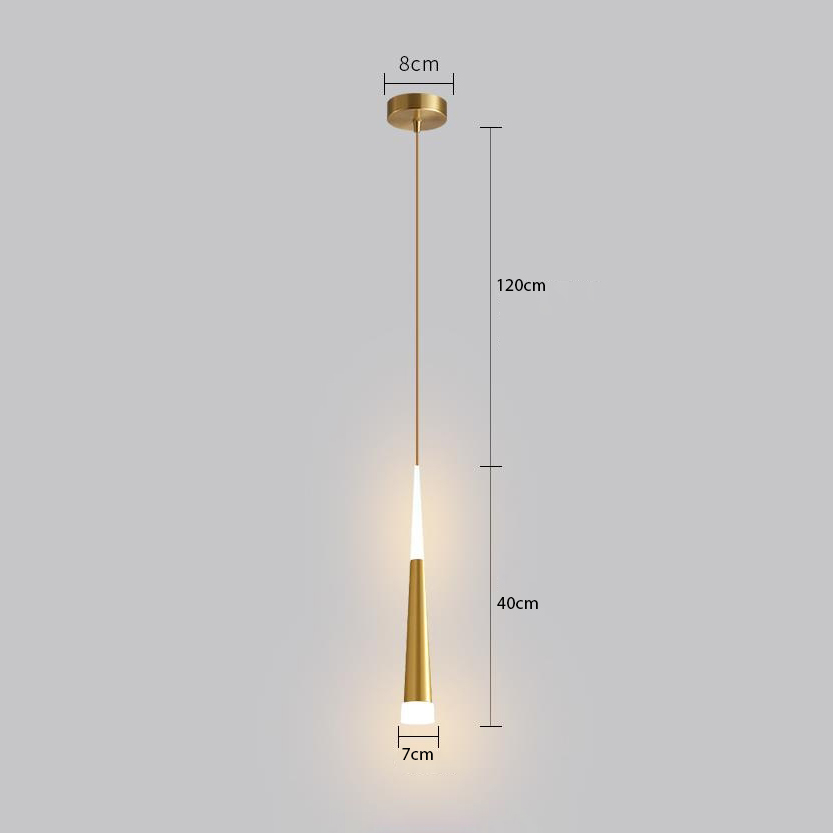 Đèn thả hình tháp nhọn đầu màu vàng TL-897/1GD