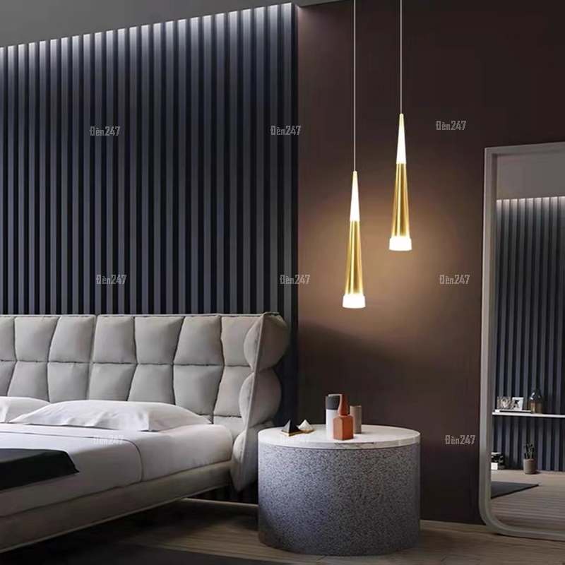 Đèn thả hình tháp nhọn đầu màu vàng TL-897/1GD