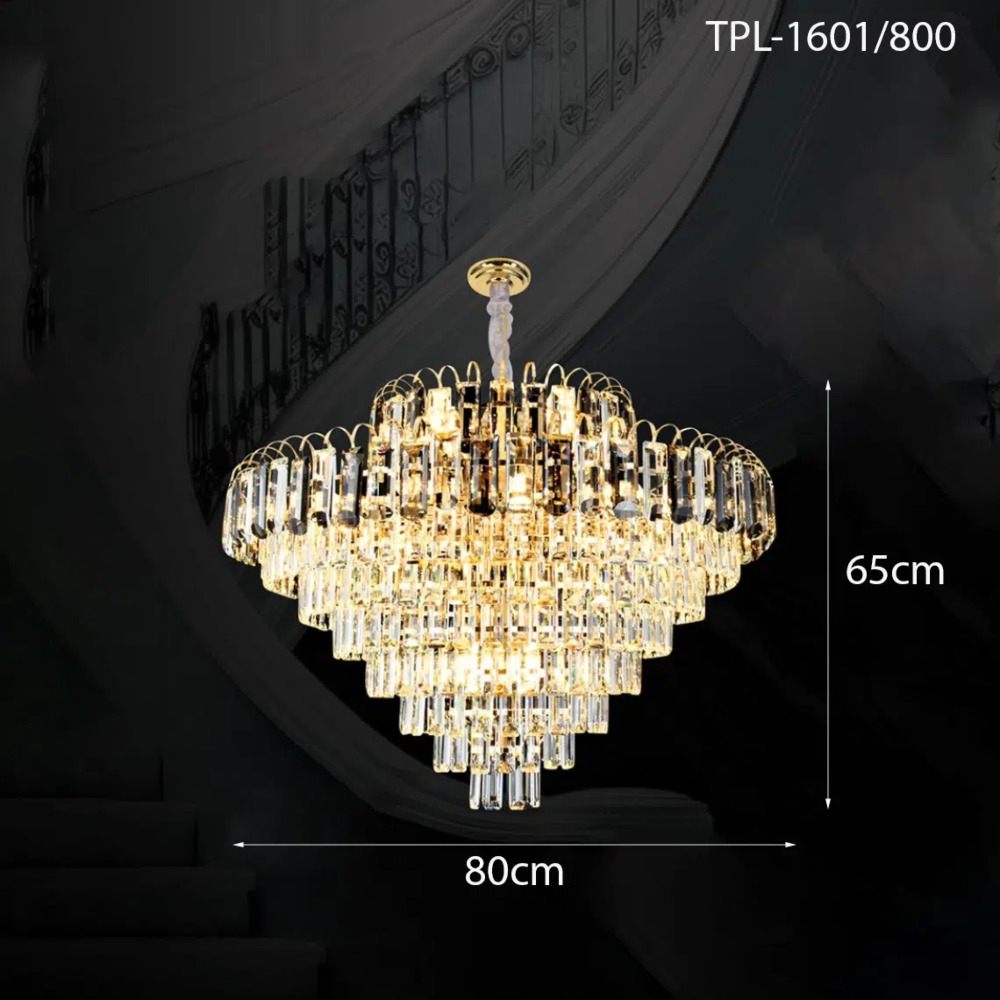 Đèn treo pha lê khói TPL-1601/800