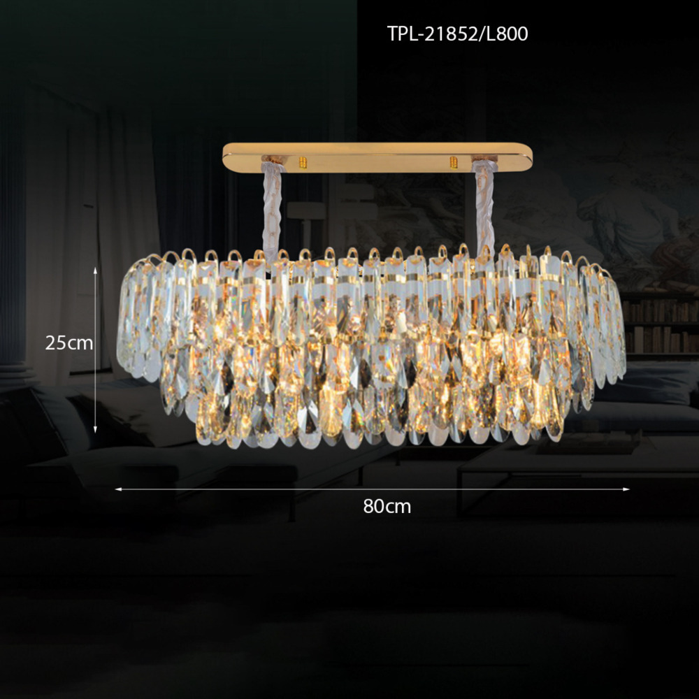 Đèn treo pha lê khói TPL-21852/L800