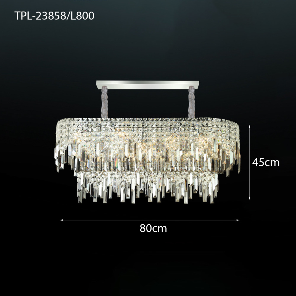 Đèn chùm pha lê trắng TPL-23858/L800