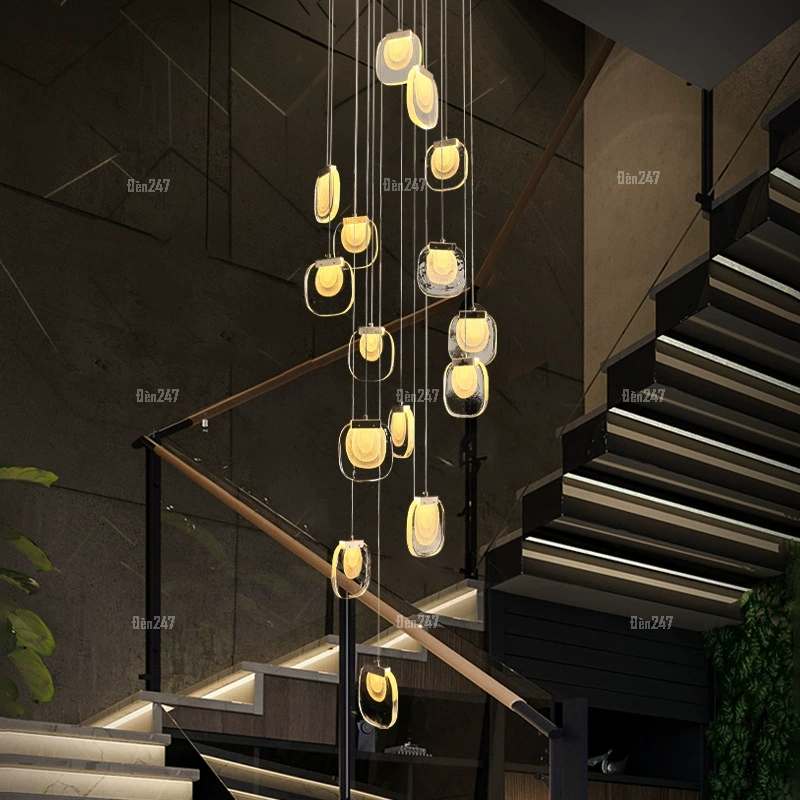 Đèn chùm cầu thang thông tầng 18 bóng TPL-5906/18
