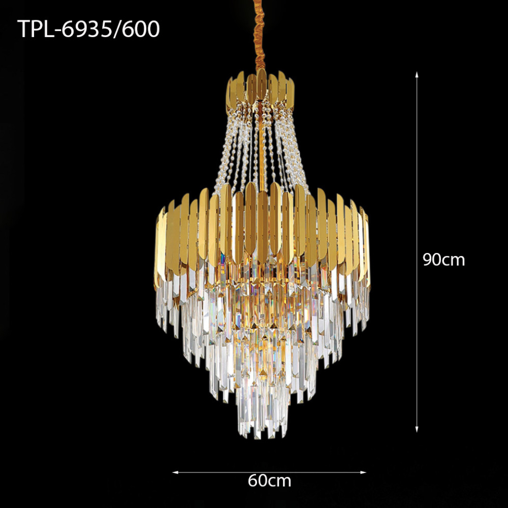 Đèn chùm pha lê thông tầng TPL-6935/600