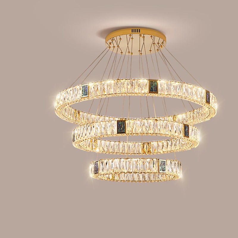 Đèn thả 3 vòng pha lê TPL-81028/6+4+3
