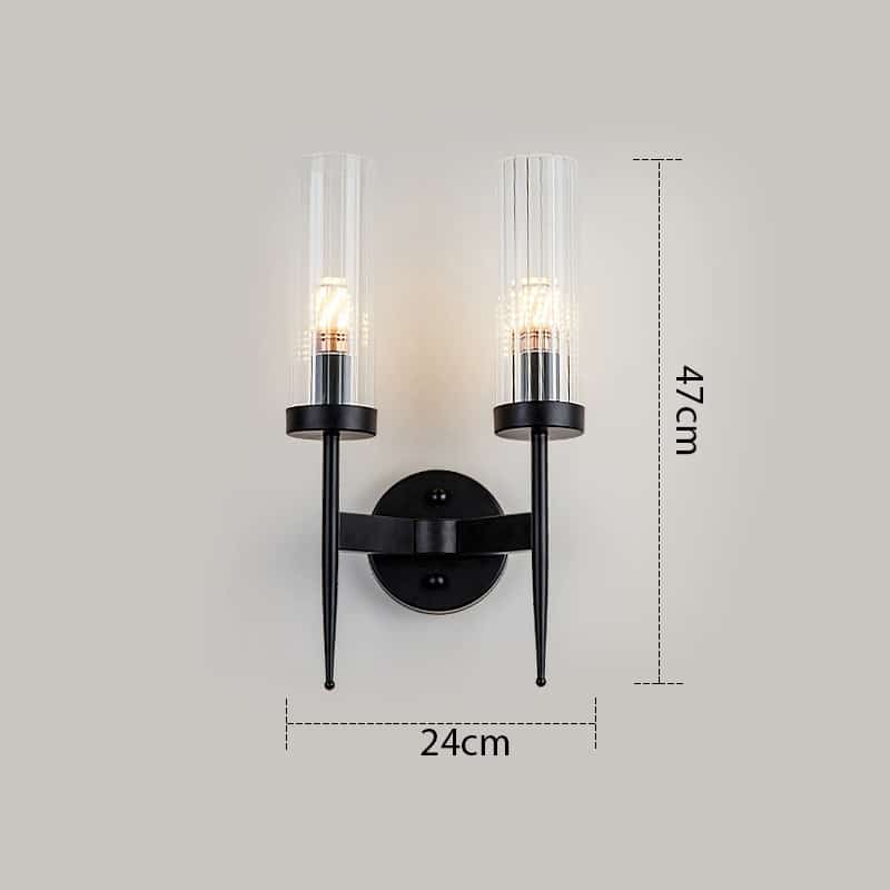Đèn tường Bắc Âu 2 tay VB-1758/2BK
