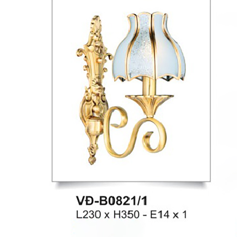 Đèn vách đồng chao kính hình chiếc chuông VD-B0821/1