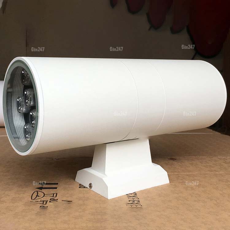 Đèn hắt tường 2 đầu trụ tròn trắng VL-2241/2