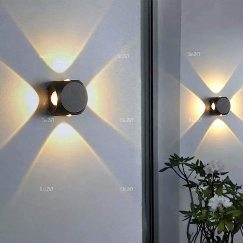 Đèn vách led 4 tia hình lập phương VL-2276/4-BK