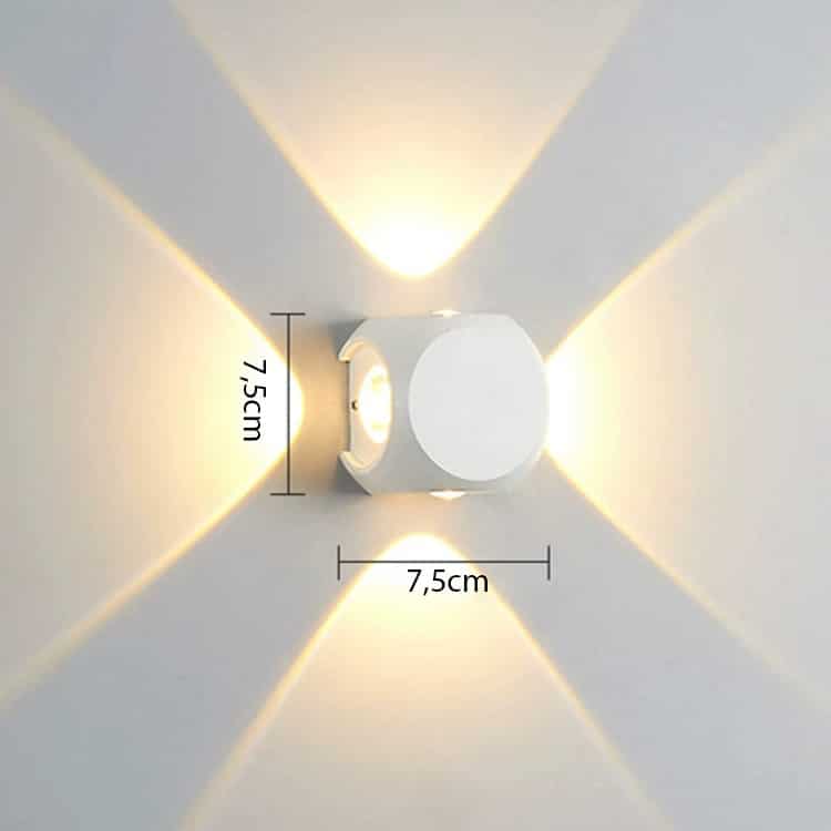 Đèn vách led 4 tia hình lập phương VL-2276/4-WH