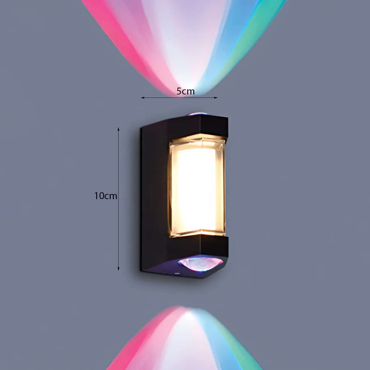 Đèn vách led hình thang 2 tia sáng VL-542C/RGB