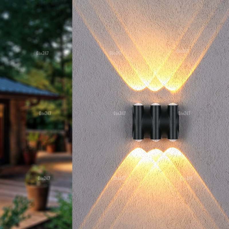 Đèn led hắt tường hiện đại 6 tia VL-8088/6-BK