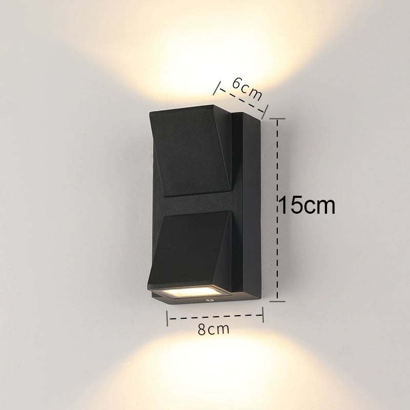 Đèn hắt tường mắt ếch 2 đầu sáng VL-8137/2-BK