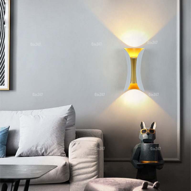 Đèn hắt tường ngoài trời màu trắng VL-8340/WH