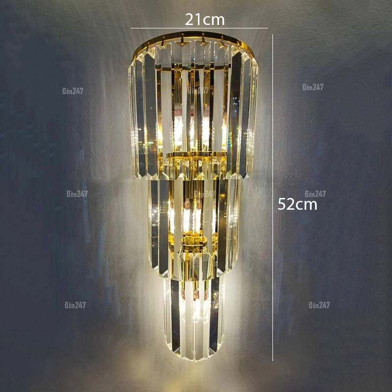 Đèn tường pha lê thẻ 3 tầng VPL-2624