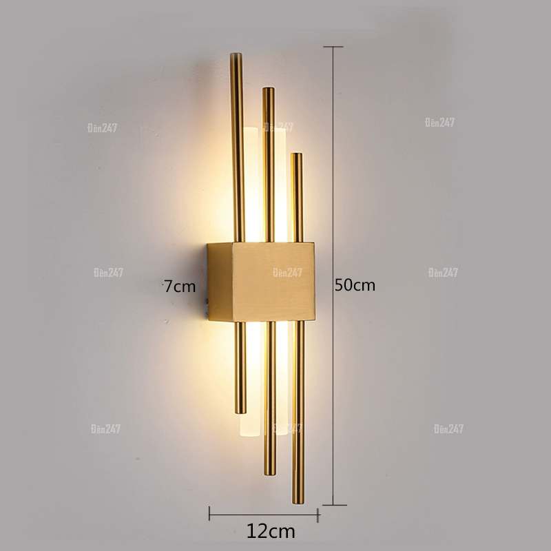 Đèn vách led pha lê thanh tròn VPL-3292/GD