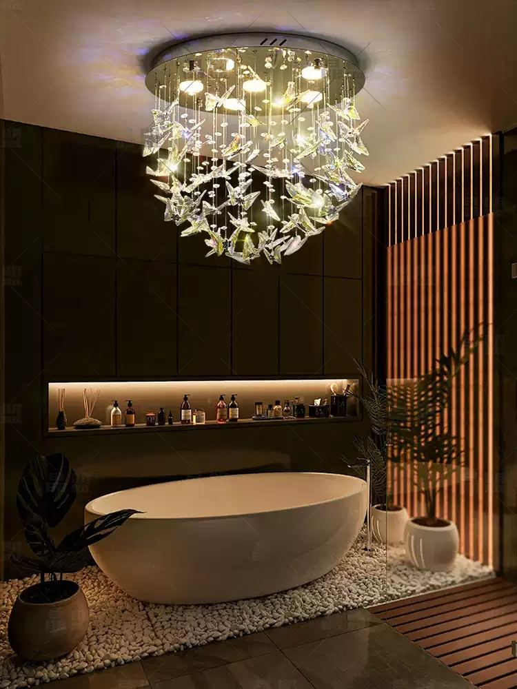 Đèn ốp trần pha lê cánh bướm TPL-D800/800