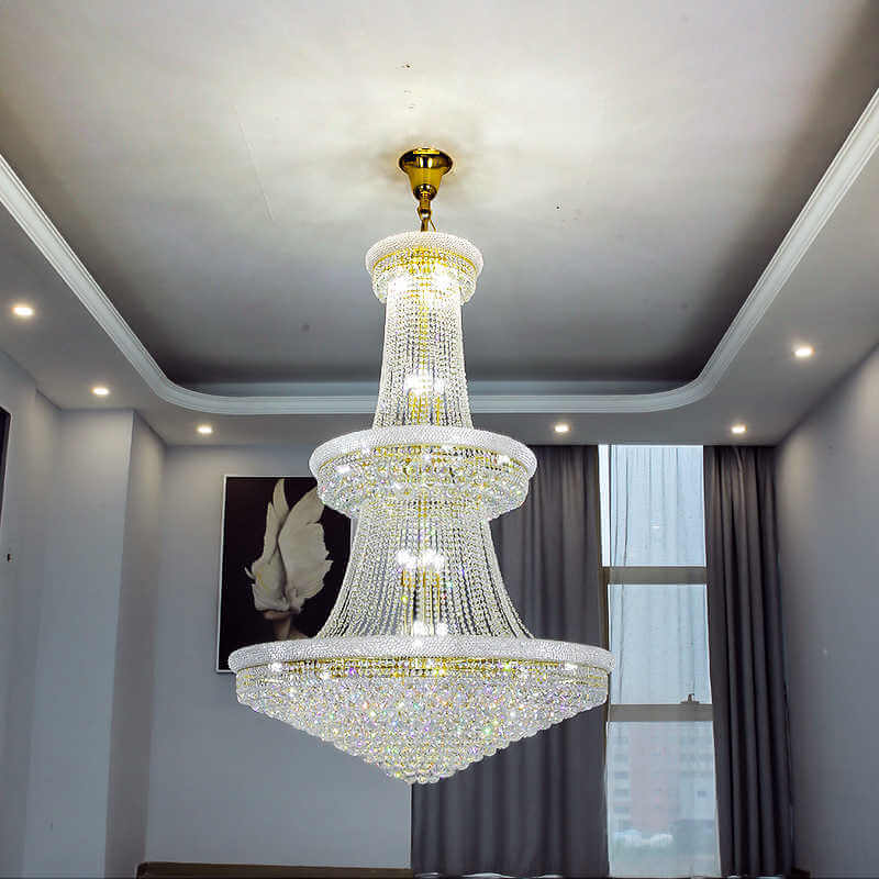 Đèn chùm pha lê thông tầng sảnh khách sạn CFL2333