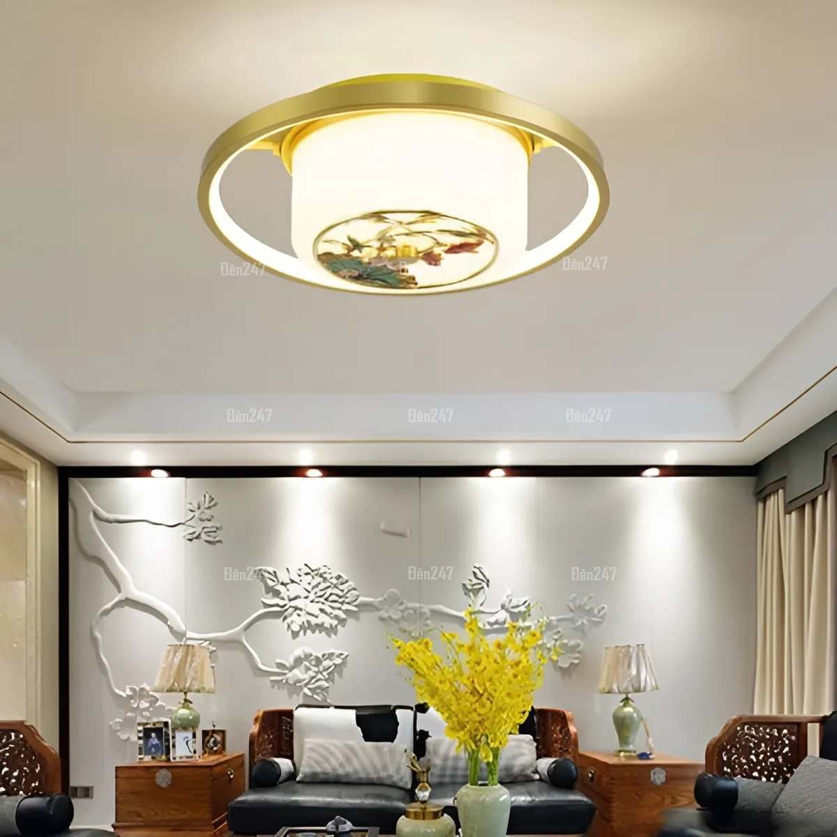Đèn ốp trần đồng thiết kế độc đáo OD3089 