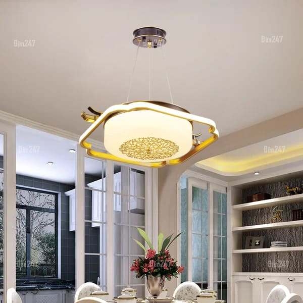 Đèn thả đồng vuông D600mm TD6410/600