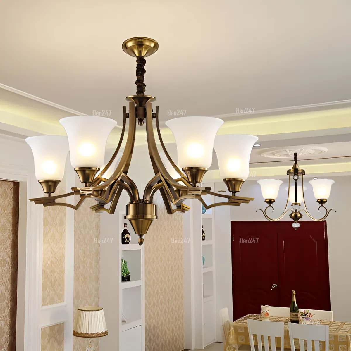 Đèn chùm cổ điển Châu Âu phòng khách 8 tay CC9123/6