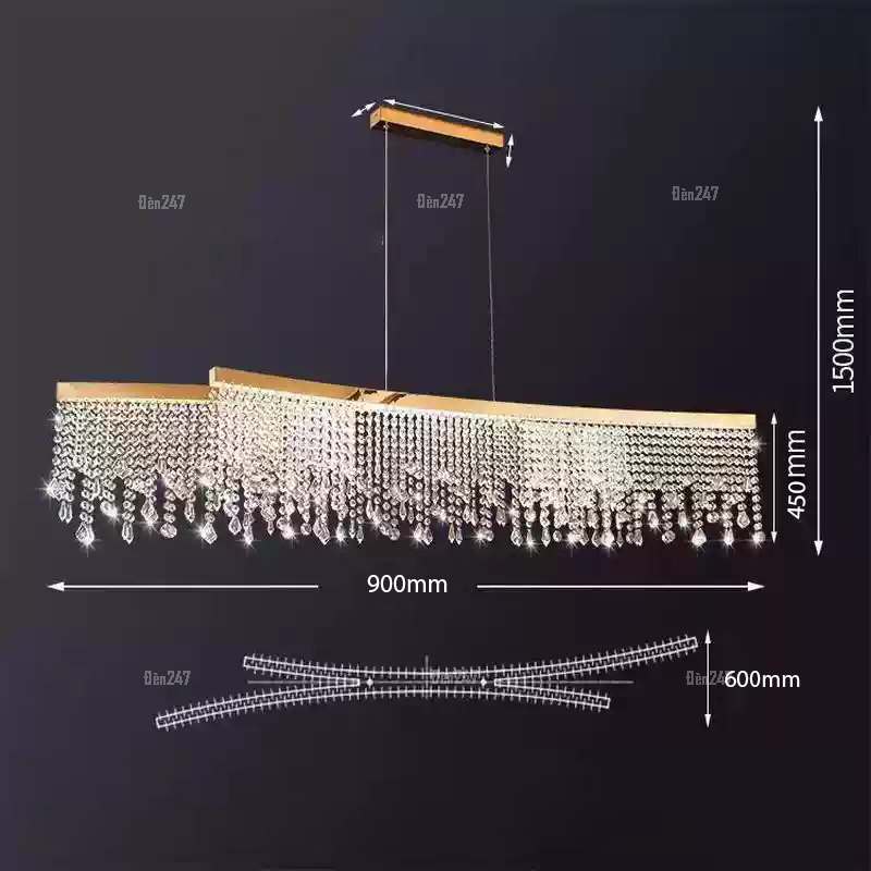 Đèn thả pha lê phòng khách hiện đại TL1608