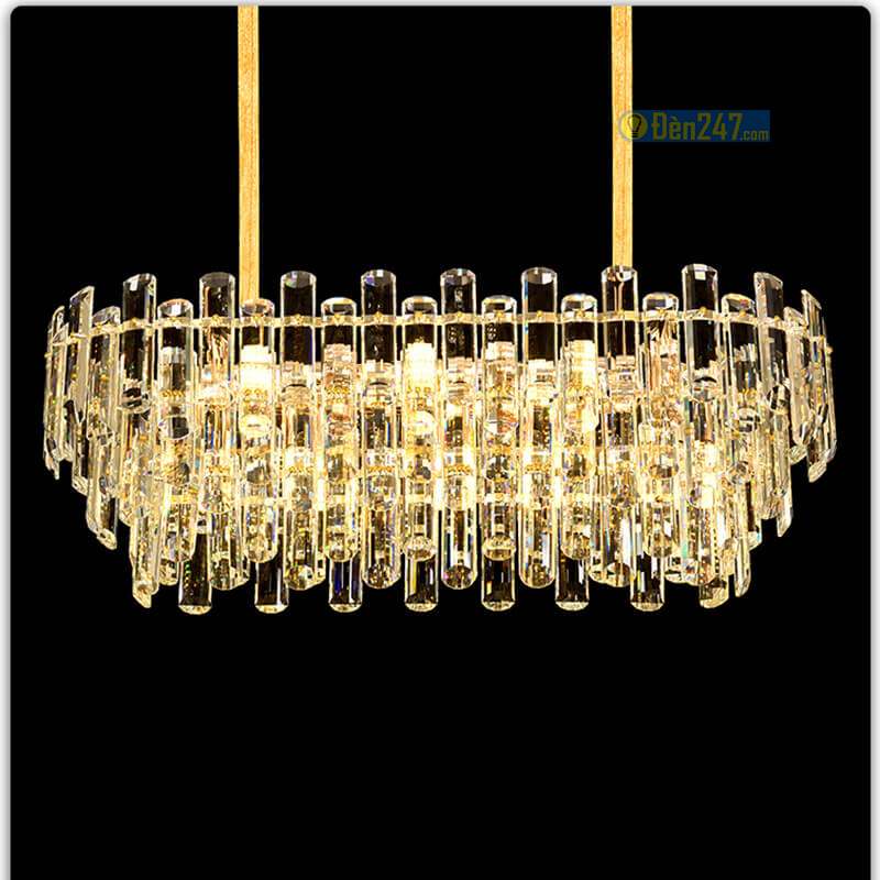 Đèn thả pha lê gắn trần bàn ăn dài CFL2822