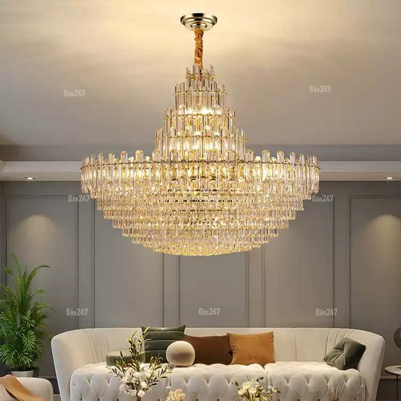 Đèn pha lê sang trọng phòng khách CFL3527/900