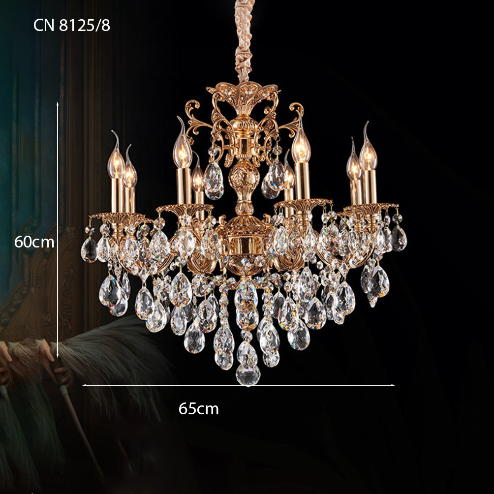 Đèn chùm pha lê nến cao cấp CN8125