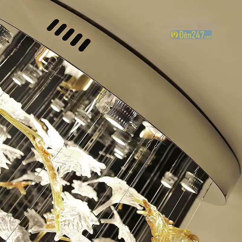 Đèn thả pha lê 240 lá thông tầng FT1606